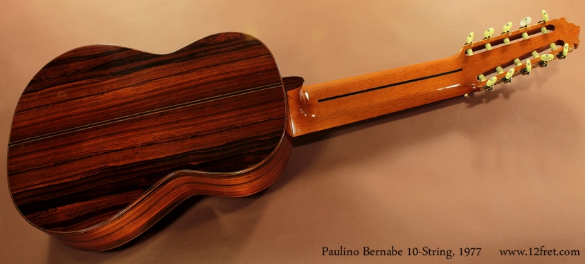 Paulino Bernabe 10-String Classical 1977 full rear view