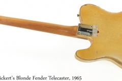 Ed Bickert's Blonde Fender Telecaster, 1965 Full Rear View