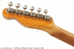 Ed Bickert's Blonde Fender Telecaster, 1965 Head Rear View