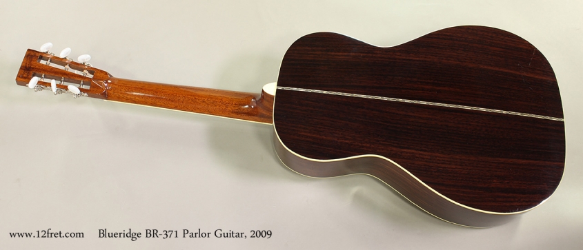 Blueridge BR-371 Parlor Guitar, 2009 Full Rear View