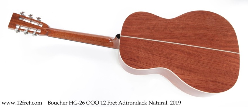 Boucher HG-26 000 12 Fret Adirondack Natural, 2019 Full Rear View