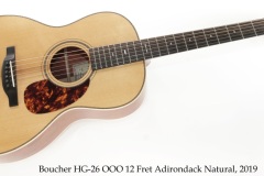 Boucher HG-26 000 12 Fret Adirondack Natural, 2019 Full Front View