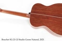 Boucher SG-21 GI Studio Goose Natural, 2021 Full Rear View