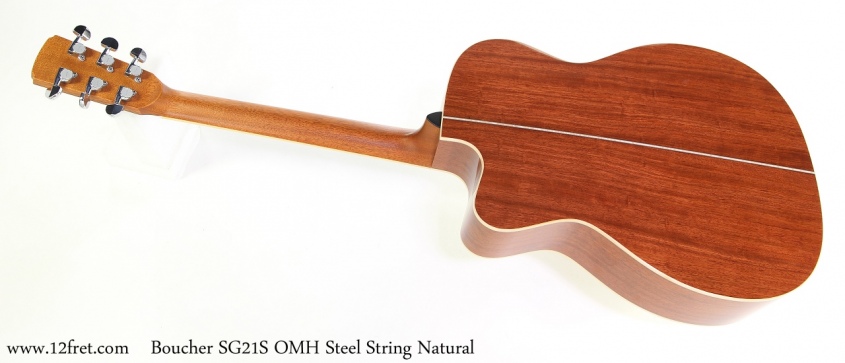 Boucher SG21S OMH Steel String Natural Full Rear View