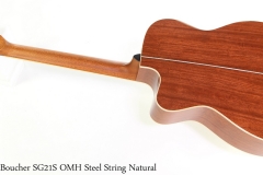 Boucher SG21S OMH Steel String Natural Full Rear View