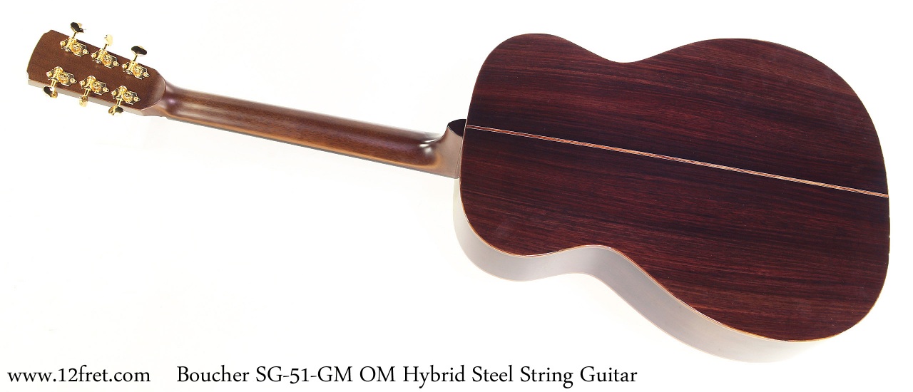 Boucher SG-51-GM OM Hybrid Steel String Guitar Full Rear View