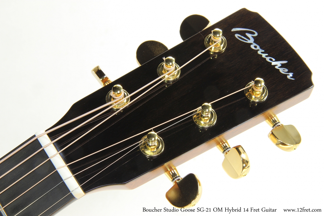 Boucher Studio Goose SG-21 OM Hybrid 14 Fret Guitar  Head Front View