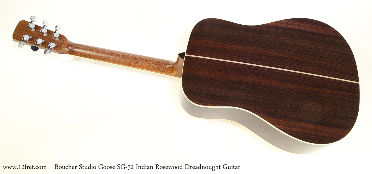Boucher Studio Goose SG-52 Indian Rosewood Dreadnought Guitar   Full Rear View