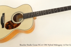 Boucher Studio Goose SG-41 OM Hybrid Mahogany 14 Fret Guitar  Full Front View
