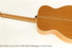 Boucher Studio Goose SG-41 OM Hybrid Mahogany 14 Fret Guitar  Full Rear View