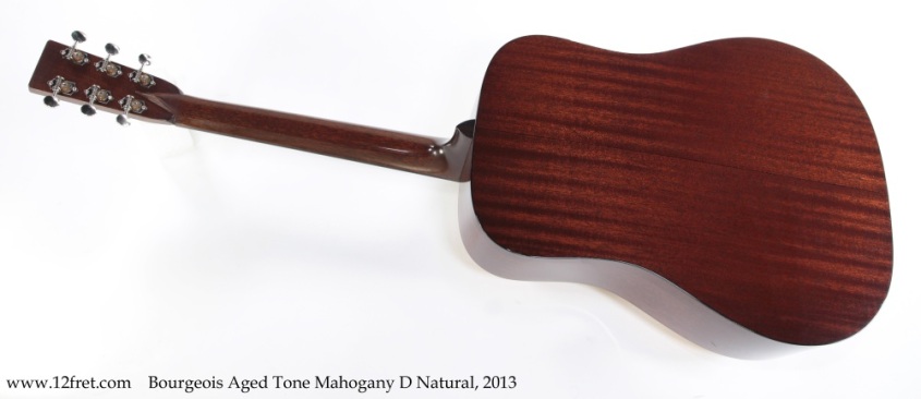 Bourgeois Mahogany D Aged Tone Natural, 2013  Full Rear View