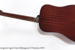 Bourgeois Mahogany D Aged Tone Natural, 2013  Full Rear View