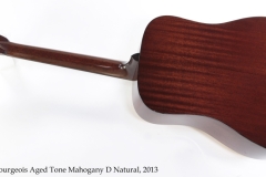 Bourgeois Aged Tone Mahogany D Natural, 2013 Full Rear View