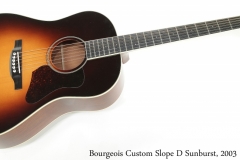 Bourgeois Custom Slope D Sunburst, 2003 Full Front View