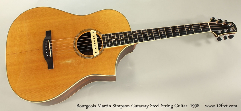 Bourgeois Martin Simpson Cutaway Steel String Guitar, 1998 Full Front View