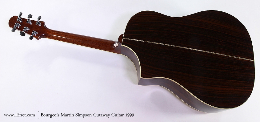Bourgeois Martin Simpson Cutaway Guitar 1999 Full Rear View