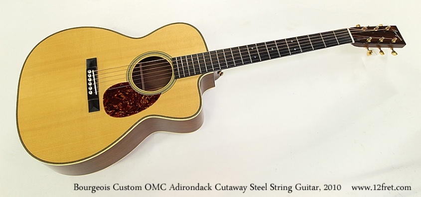Bourgeois Custom OMC Adirondack Cutaway Steel String Guitar, 2010 Full Front View