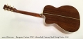 Bourgeois Custom OMC Adirondack Cutaway Steel String Guitar, 2010 Full Rear View