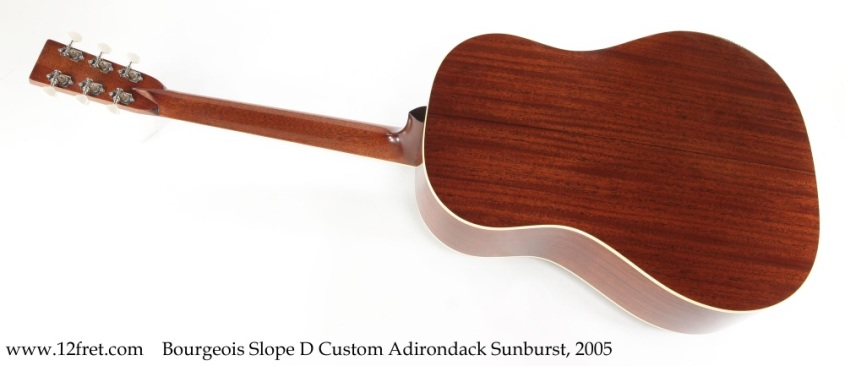 Bourgeois Slope D Custom Adirondack Sunburst, 2005 Full Rear View