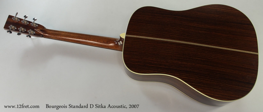 Bourgeois Standard D Sitka Acoustic, 2007 Full Rear View