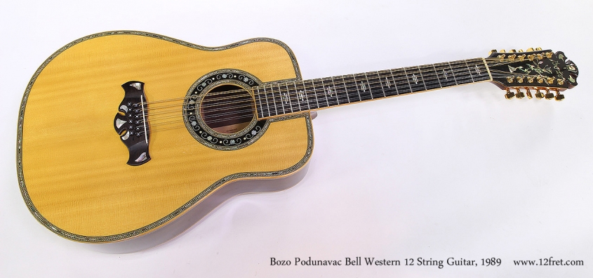 Bozo Podunavac Bell Western 12 String Guitar, 1989 Full Front View