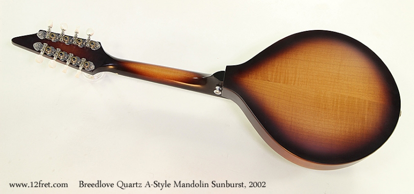 Breedlove Quartz A-Style Mandolin Sunburst, 2002 Full Rear View