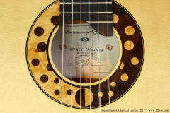 Bruce Haines Classical Guitar, 2017  Label and Rosette View