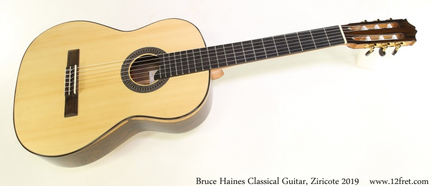 Bruce Haines Classical Guitar, Ziricote 2019 Full Front View