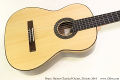 Bruce Haines Classical Guitar, Ziricote 2019 Top View