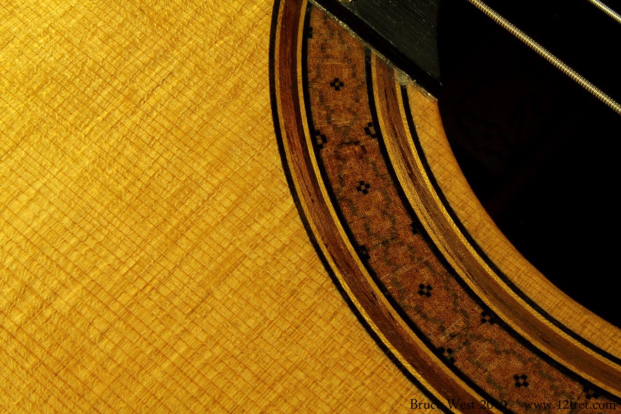 Bruce West Rosewood Classical Guitar Traditional Oil Finish, 2010 Rosette Detail
