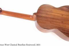 Bruce West Classical Brazilian Rosewood, 2021 Full Rear View