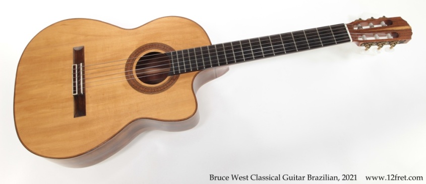 Bruce West Cutaway Classical Guitar Brazilian, 2016 Full Front View
