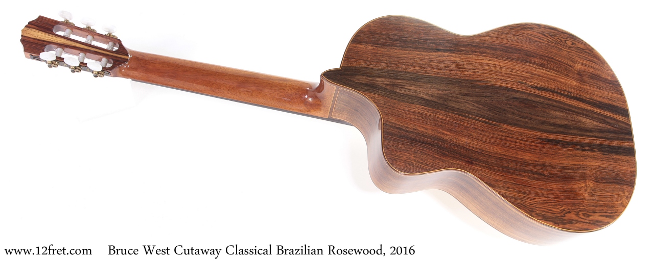 Bruce West Cutaway Classical Brazilian Rosewood, 2016 Full Rear View