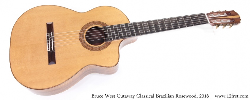 Bruce West Cutaway Classical Brazilian Rosewood, 2016 Full Front View