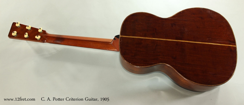 C. A. Potter Criterion Guitar, c1905 Full Rear View