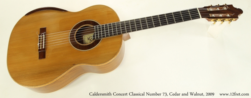 Caldersmith Concert Classical Number 73, Red Cedar and Walnut, 2009  Full Front VIew