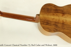 Caldersmith Concert Classical Number 73, Red Cedar and Walnut, 2009  Full Rear VIew