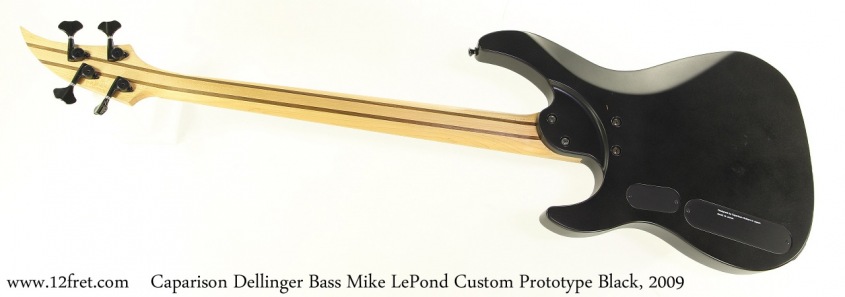 Caparison Dellinger Bass Mike LePond Custom Prototype Black, 2009 Full Rear View