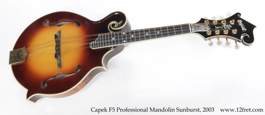 Capek F5 Professional Mandolin Sunburst, 2003 Full Front View