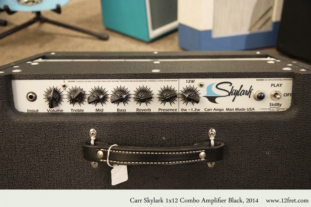 Carr Skylark 1x12 Combo Amplifier Black, 2014 Controls View