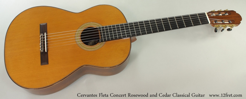 Cervantes Fleta Concert Rosewood and Cedar Classical Guitar Full Front View