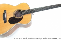 CFox SJ-X Small Jumbo Guitar by Charles Fox Natural, 2002 Full Front View