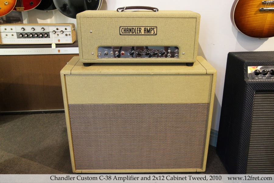 Chandler Custom C-38 Amplifier and 2x12 Cabinet Tweed, 2010 Full Front View