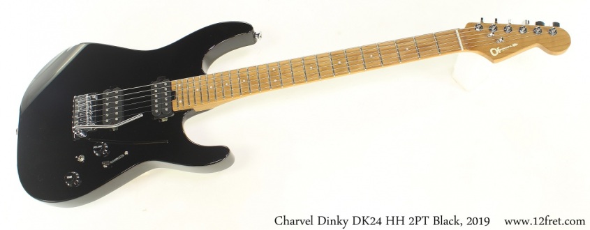 Charvel Dinky DK24 HH 2PT Black, 2019 Full Front View