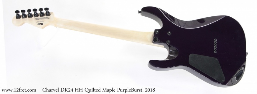 Charvel DK24 HH Quilted Maple PurpleBurst, 2018 Full Rear View