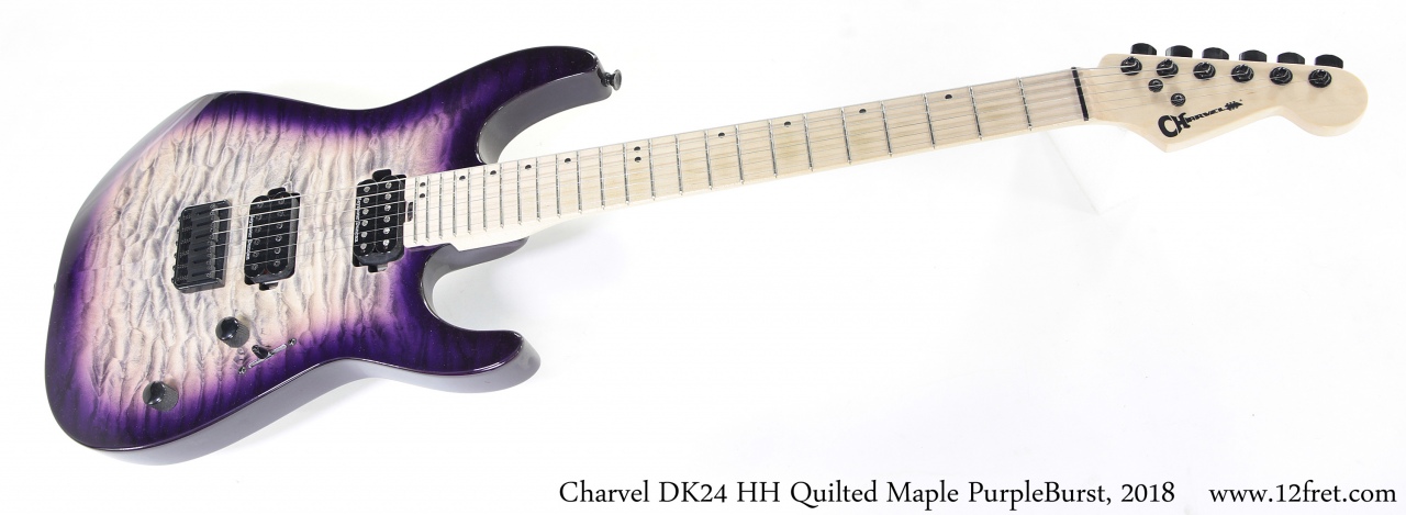 Charvel DK24 HH Quilted Maple PurpleBurst, 2018 Full Front View