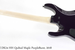 Charvel DK24 HH Quilted Maple PurpleBurst, 2018 Full Rear View
