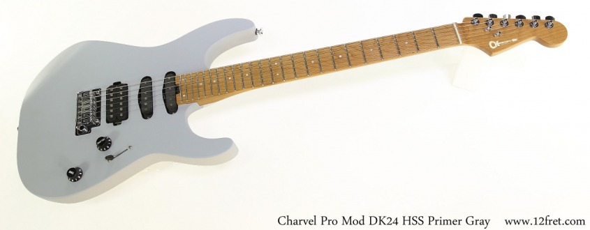 Charvel Pro Mod DK24 HSS Primer Gray Full Front View