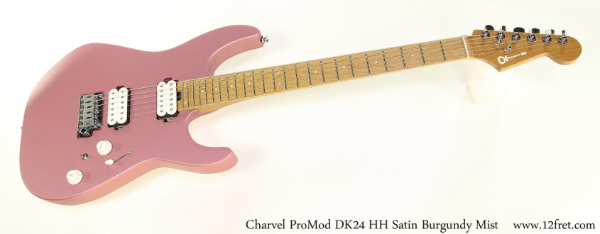 Charvel ProMod DK24 HH Satin Burgundy Mist Full Front View