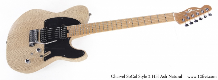 Charvel SoCal Style 2 HH Ash Natural Full Front View